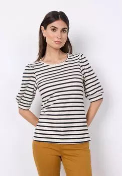 Футболка с принтом Sc-Mildred 1 Soyaconcept, цвет black combi