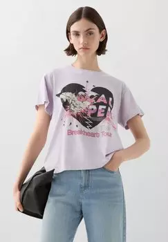 Футболка с принтом Scalpers, сиреневый