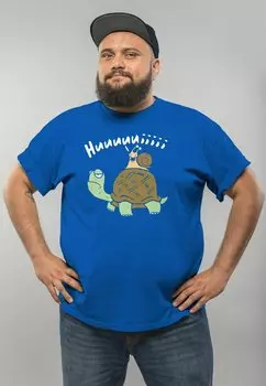 Футболка с принтом SCHILDKRTE SCHNECKE HUUUUIIII LUSTIG WITZIG SCHE Moonworks, цвет blau