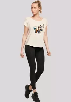 Футболка с принтом SCHMETTERLING FRHLING LONG CUT TEE F4NT4STIC, песочный
