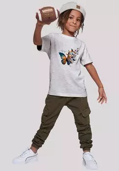 Футболка с принтом SCHMETTERLING FRHLING UNISEX F4NT4STIC, цвет heather grey