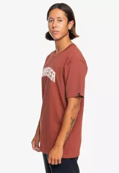 Футболка с принтом SCHOLARSHIP SS Quiksilver, коричневый