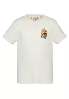 Футболка с принтом Schott, белый