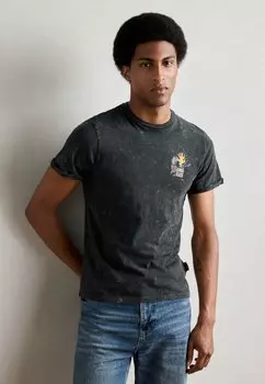 Футболка с принтом Schott, черный