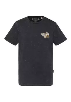 Футболка с принтом Schott, черный