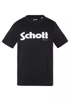 Футболка с принтом Schott, черный