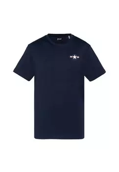 Футболка с принтом Schott, синий