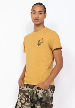 Футболка с принтом Schott, желтый