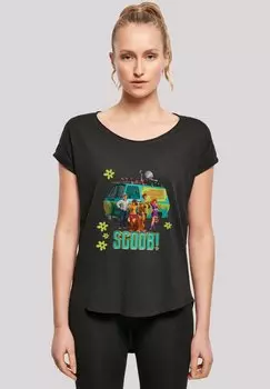 Футболка с принтом SCOOBY DOO MYSTERY INC GROUP F4NT4STIC, черный