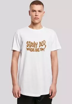 Футболка с принтом SCOOBY DOO WHERE ARE YOU SPOOKY F4NT4STIC, белый