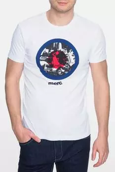 Футболка с принтом Scooter 'Granville' Merc London, белый