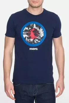Футболка с принтом Scooter 'Granville' Merc London, синий