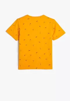 Футболка с принтом SCOOTER GRAPHIC SHORT SLEEVE CREW NECK Koton, оранжевый