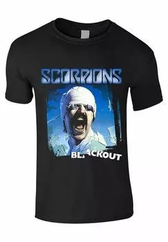 Футболка с принтом SCORPIONS BLACKOUT TIL BRN rockshirts, цвет black