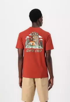 Футболка с принтом SCREAMING GRIZZLY UNISEX Santa Cruz, бежевый