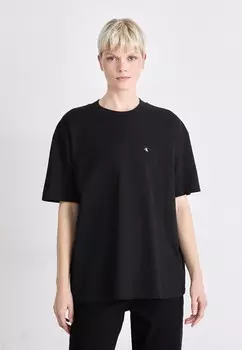 Футболка с принтом SCRIPT INSTITUTIONAL TEE Calvin Klein Jeans, черный