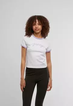 Футболка с принтом SCRIPT RINGER Juicy Couture, белый