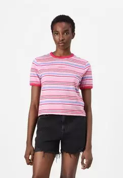 Футболка с принтом SCRIPT TEE Tommy Jeans, розовый