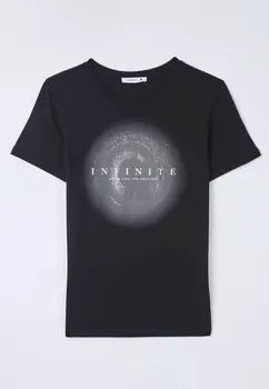 Футболка с принтом SCRITTA E LAMINATA Terranova, черный