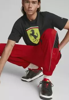 Футболка с принтом SCUDERIA FERRARI BIG SHIELD Puma, черный