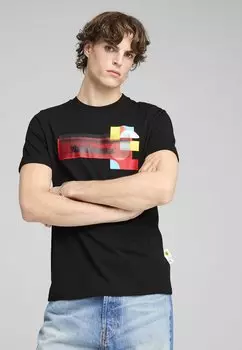 Футболка с принтом SCUDERIA FERRARI RACE GRAPHIC Puma, черный