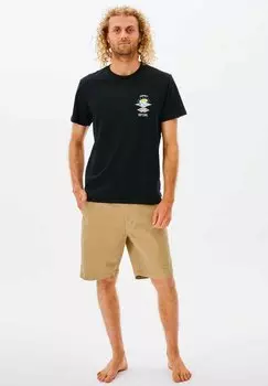 Футболка с принтом Search Icon Rip Curl, черная