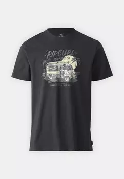 Футболка с принтом SEARCH TRIP TEE UNISEX Rip Curl, черный