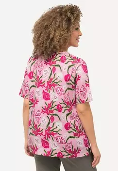 Футболка с принтом SEASHELL SHORT SLEEVE Ulla Popken, розовый