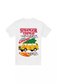 Футболка с принтом SEASONS EATINGS PIZZA VAN Cotton Soul, белый