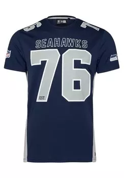 Футболка с принтом SEATTLE SEAHAWKS NFL ESTABLISHED NUMBER New Era, цвет blau