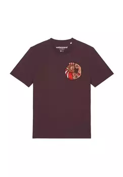 Футболка с принтом SEEMANN watapparel, темно-красный