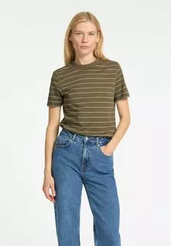 Футболка с принтом Selected Femme, хаки