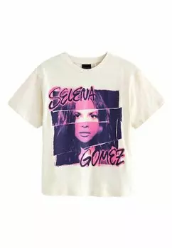 Футболка с принтом SELENA GOMEZ LICENSE REGULAR FIT Next, цвет white