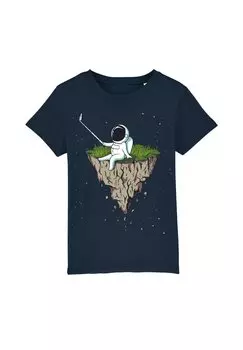Футболка с принтом SELFIE ASTRONAUT Watapparel, цвет french navy