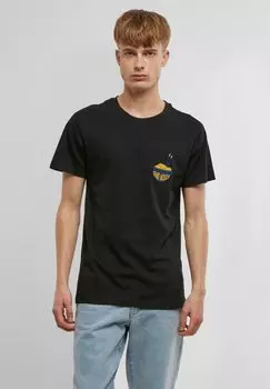 Футболка с принтом SEND NOODS EMB Mister Tee, черный