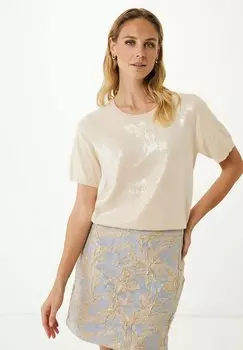 Футболка с принтом SEQUINS Mexx, песочный