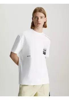 Футболка с принтом SERENITY BACK GRAPHIC TEE Calvin Klein Jeans, белый