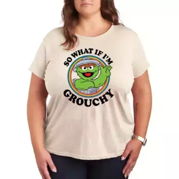 Футболка с принтом «Sesame Street So What» Licensed Character, бежевый
