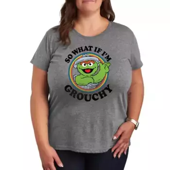 Футболка с принтом «Sesame Street So What» Licensed Character, серый