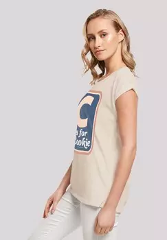 Футболка с принтом SESAMSTRASSE C IS FOR COOKIE F4NT4STIC, песочный