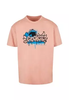 Футболка с принтом SESAMSTRASSE COOKIE FINGERS GRAFFITI F4NT4STIC, бежевый