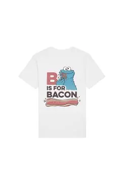 Футболка с принтом SESAMSTRASSE COOKIE MONSTER BACON F4NT4STIC, белый