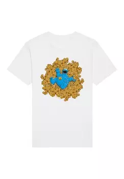 Футболка с принтом SESAMSTRASSE COOKIE MONSTER COOCKIE BAD F4NT4STIC, белый