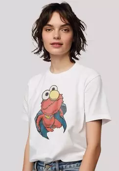 Футболка с принтом SESAMSTRASSE ELMO SUPERHERO F4NT4STIC, белый