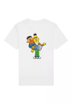 Футболка с принтом SESAMSTRASSE ERNIE & BERT F4NT4STIC, белый