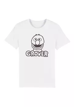 Футболка с принтом SESAMSTRASSE GROVER F4NT4STIC, белый