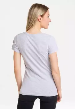 Футболка с принтом SESAMSTRASSE KRMELMONSTER MOTORRAD LOGOSHIRT, цвет Mottled Grey