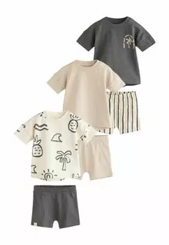 Футболка с принтом SET 3 PACK Next, серый