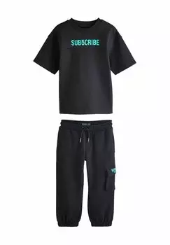 Футболка с принтом SET Next, черный