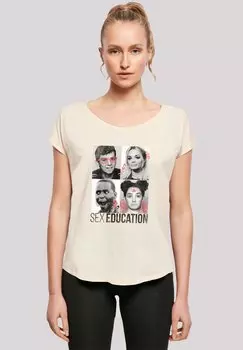 Футболка с принтом SEX EDUCATION CLASS PHOTOS NETFLIX TV SERIES F4NT4STIC, песочный
